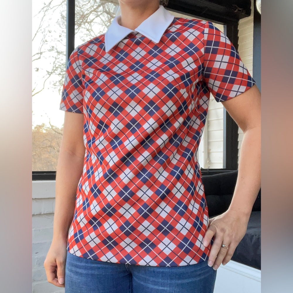 Vintage late 60s early 70s Tunic Collared Shirt